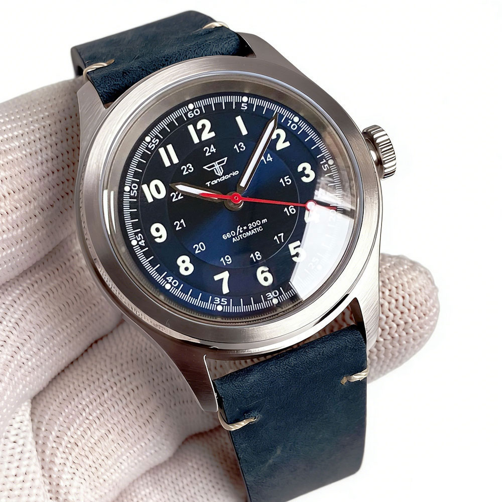 Vintage Watch Crystal - Tandorio Vintage Mechanical Men Watch Automatic