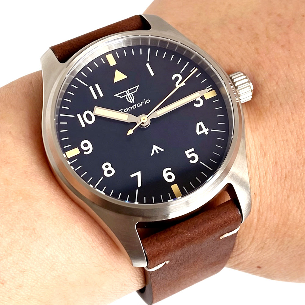 39mm Pilot Retro Men's VH31 Qu - Vintage Watch Crystal ulasan dan harga