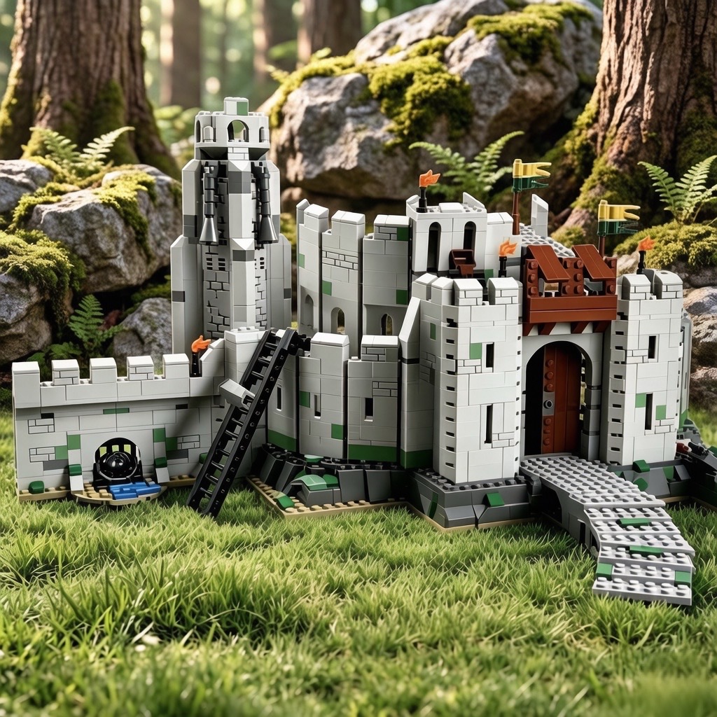 Medieval Castle Fortress DIY A - Vintage Collectible Christmas Ornaments ulasan dan harga