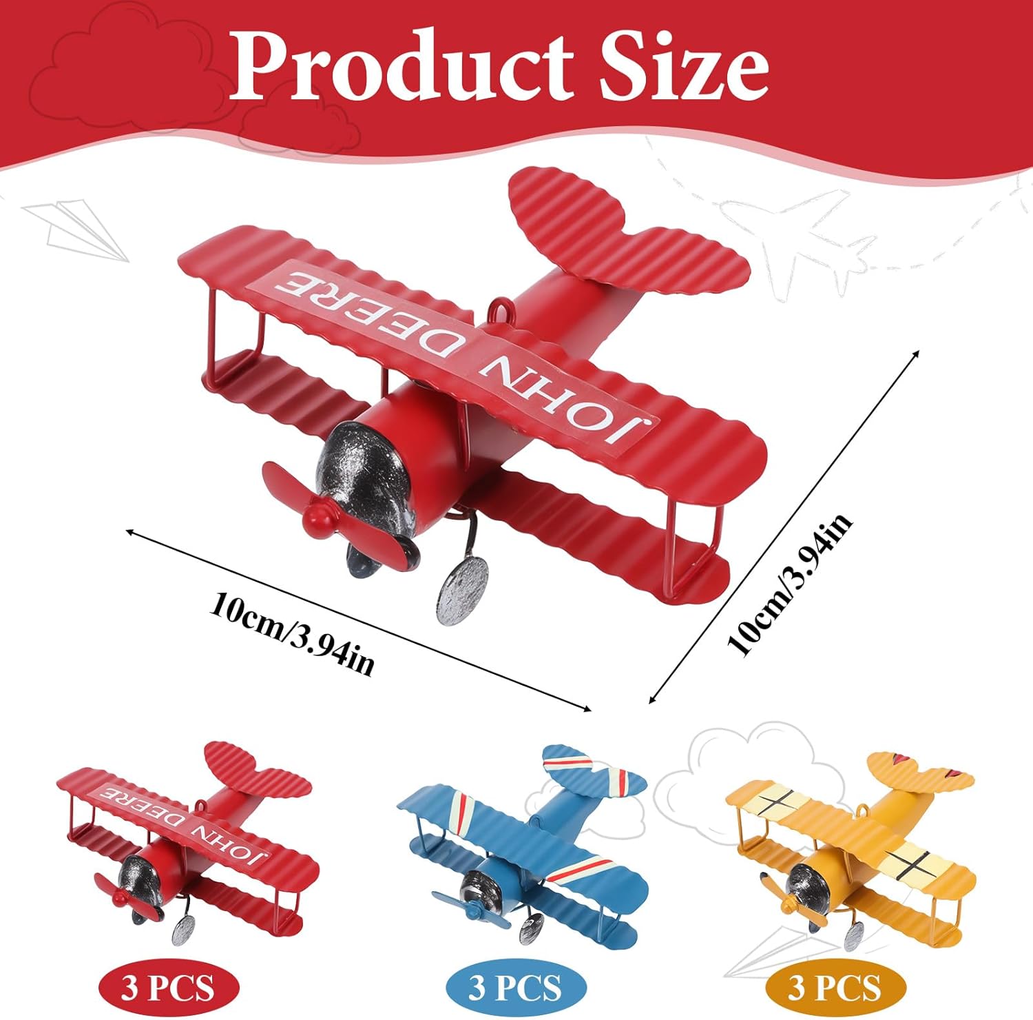 Vintage Metal Airplane Model R - Vintage Collectible Christmas Ornaments ulasan dan harga