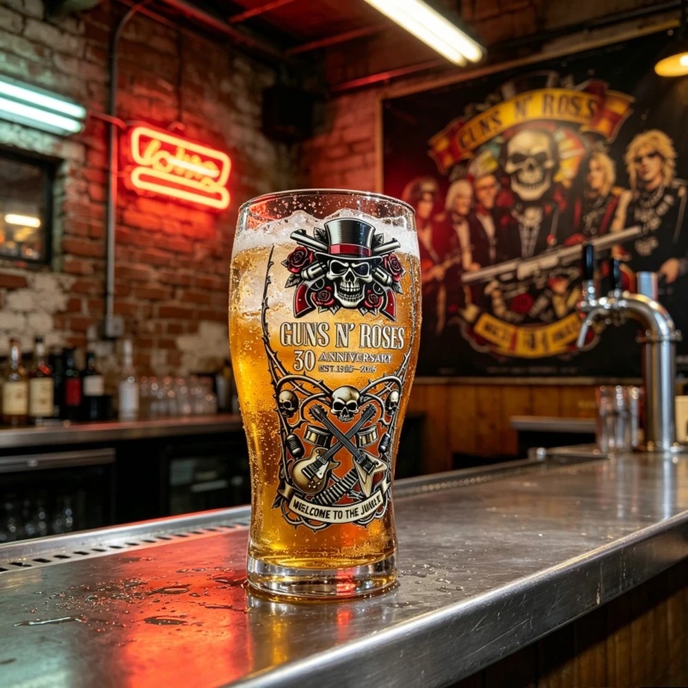 Guns N' Roses Memorial Beer Mu - Vintage Collectible Glass ulasan dan harga