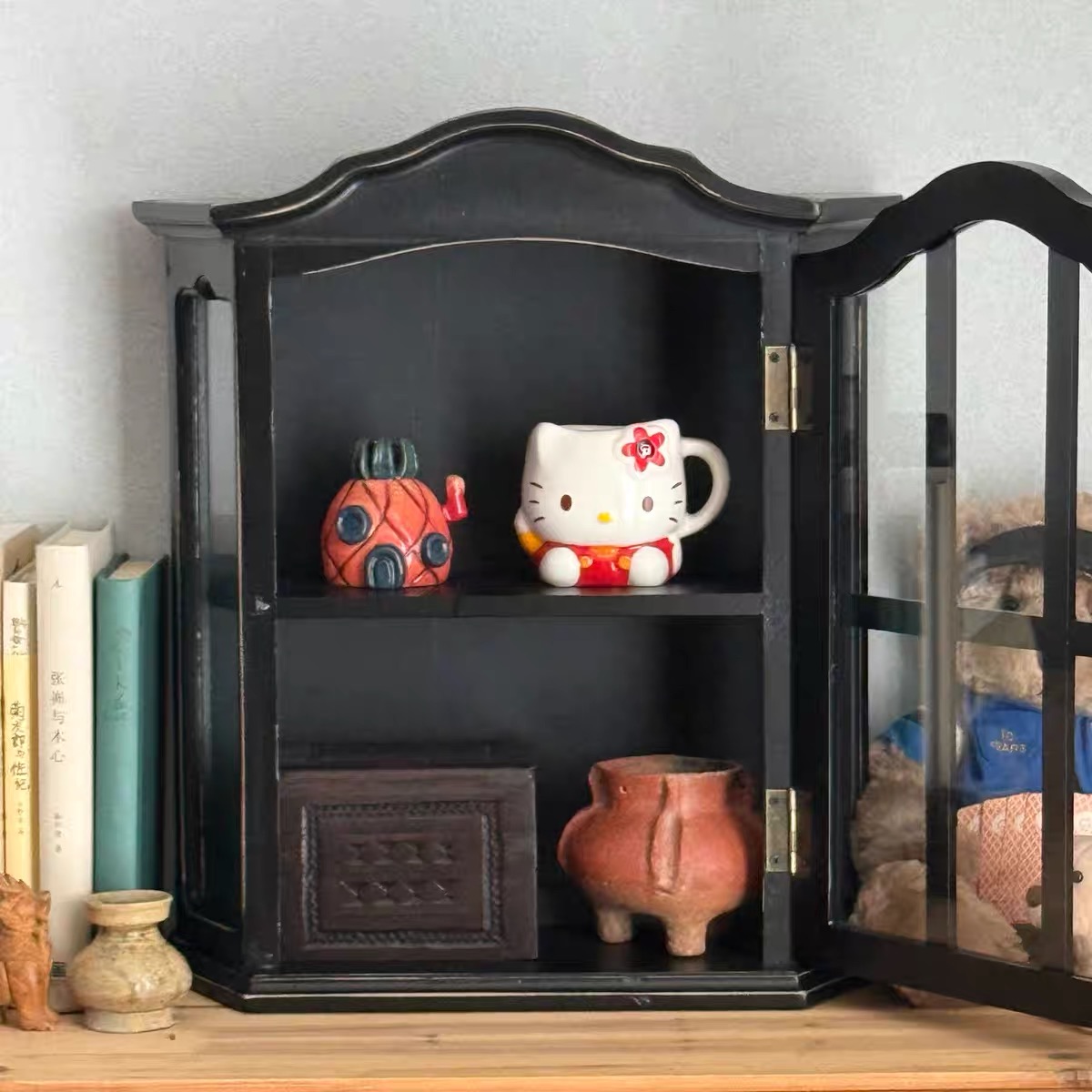 Vintage Distressed Wood Wall C - Vintage Collectible Glass ulasan dan harga