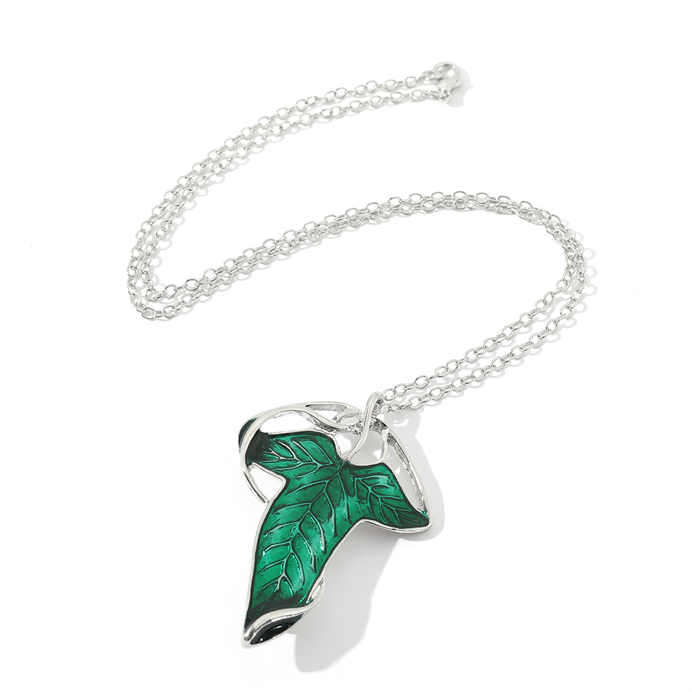 Vintage Green Leaf Pendant Nec - Vintage Item ulasan dan harga