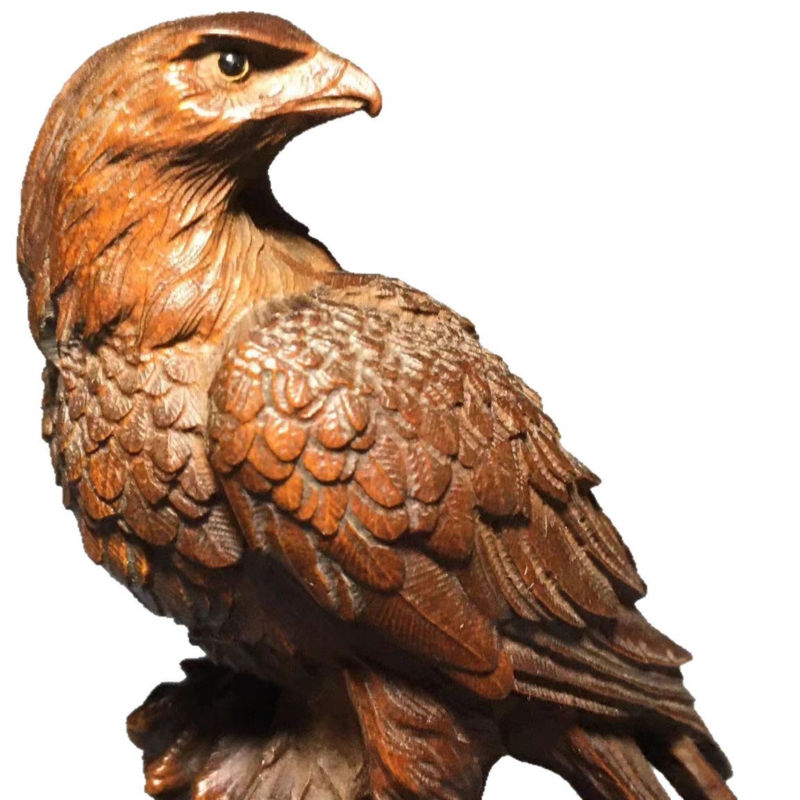 Solid Boxwood Carving Hawk Orn - Vintage Collectible Christmas Ornaments ulasan dan harga