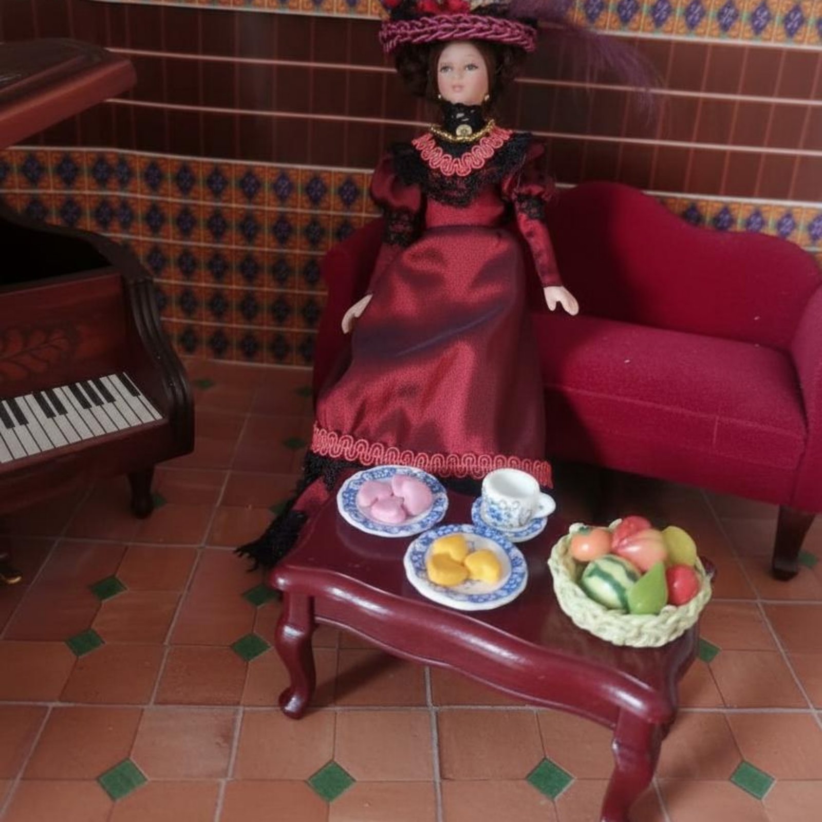 1:12 Victorian Porcelain Doll  - Vintage Collectible Porcelain Dolls ulasan dan harga