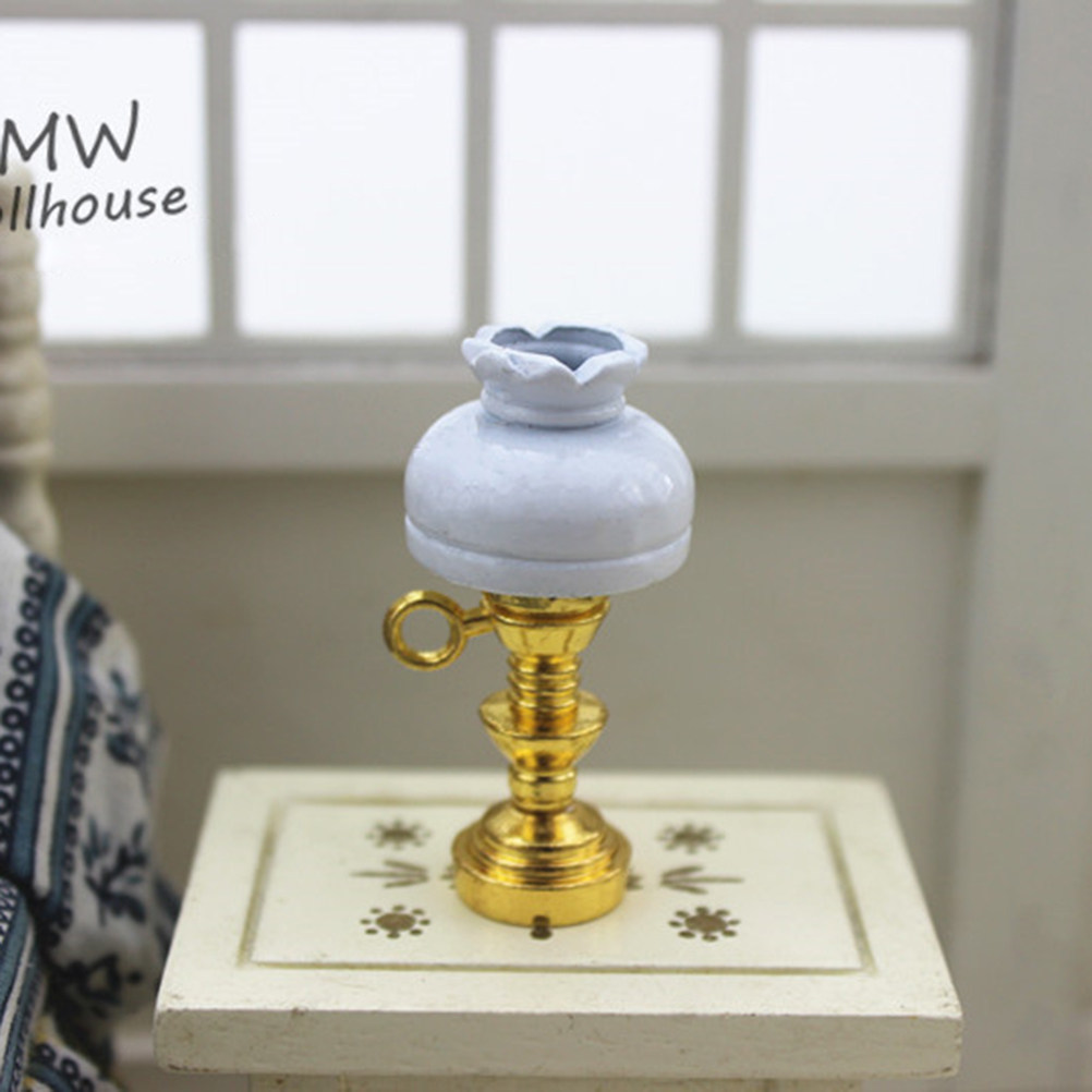 Mini White Lampshade Table Lam - Collectible Vintage Lamps ulasan dan harga