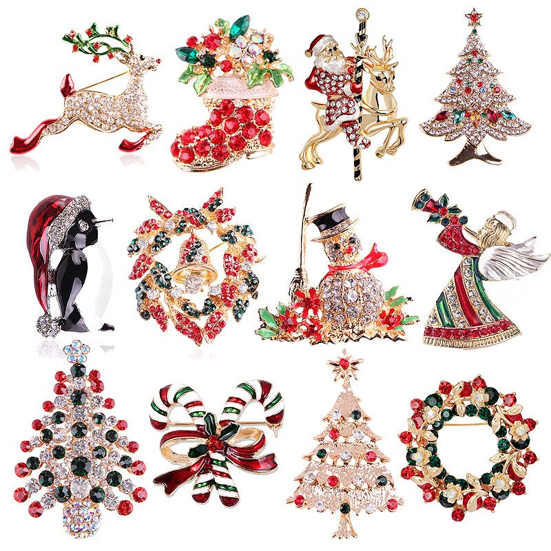 Vintage Rhinestone Christmas B - Vintage Collectible Santa ulasan dan harga