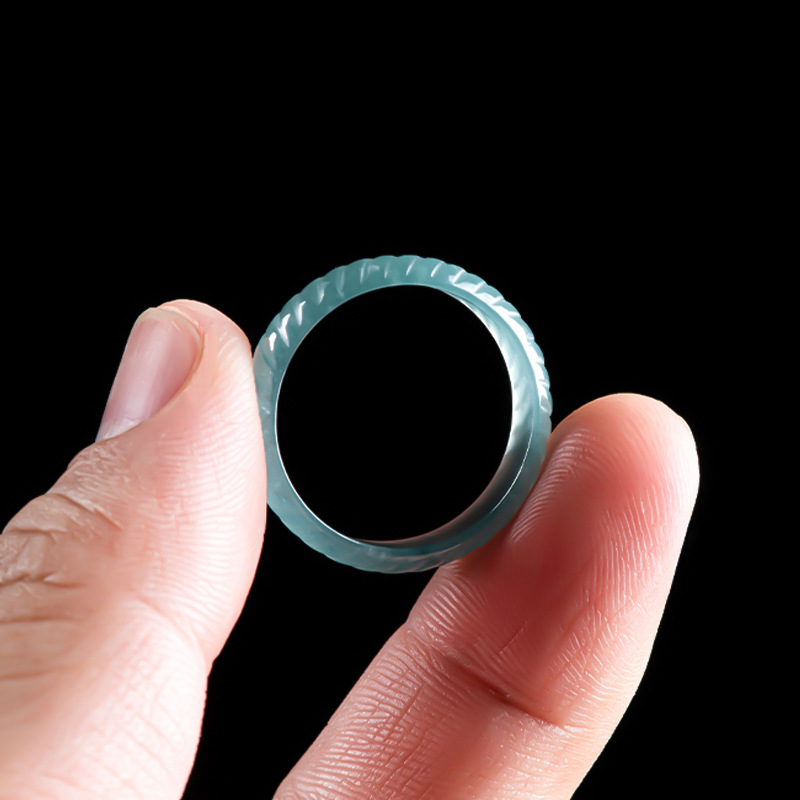 Blue Real Burmese Jadeite Ring - Vintage Item ulasan dan harga