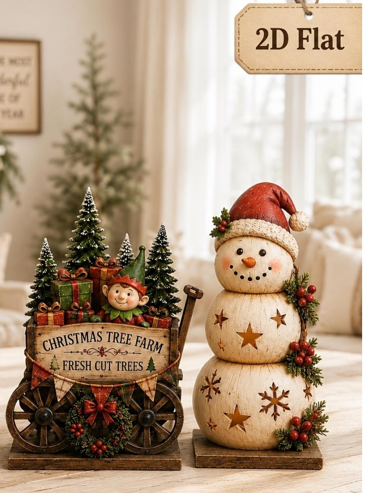 6/3 Piece Set, Random Styles,  - Vintage Collectible Santa ulasan dan harga