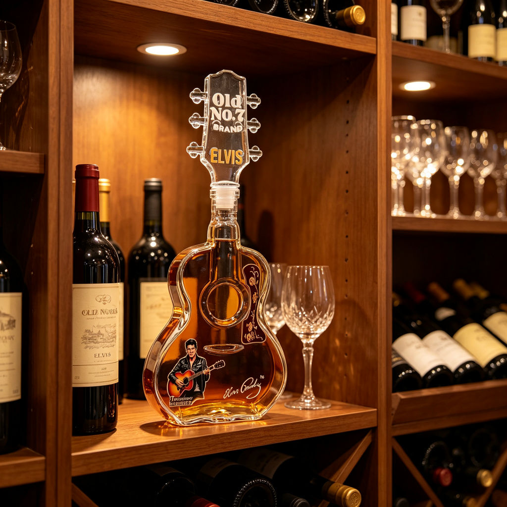 Elvis Guitar Whiskey Decanter  - Vintage Collectible Glass ulasan dan harga