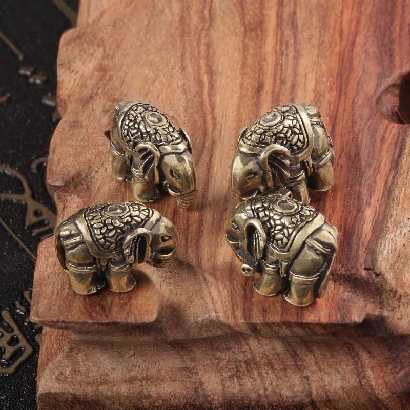 1 PC Cute Elephant Solid Brass - Vintage Collectible Christmas Ornaments ulasan dan harga
