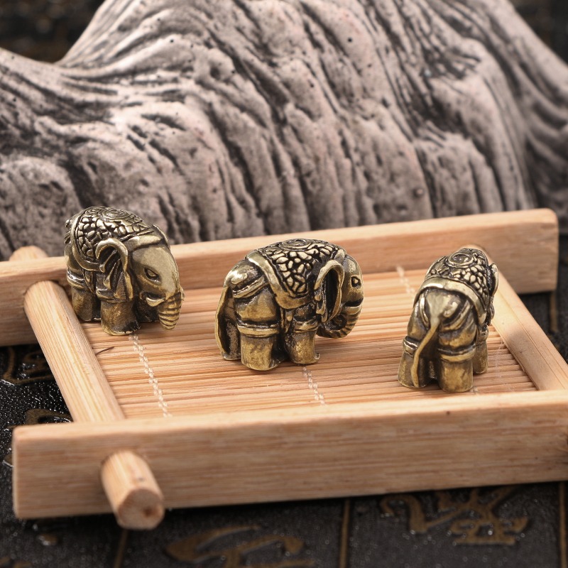 1 PC Cute Elephant Solid Brass - Vintage Collectible Christmas Ornaments ulasan dan harga