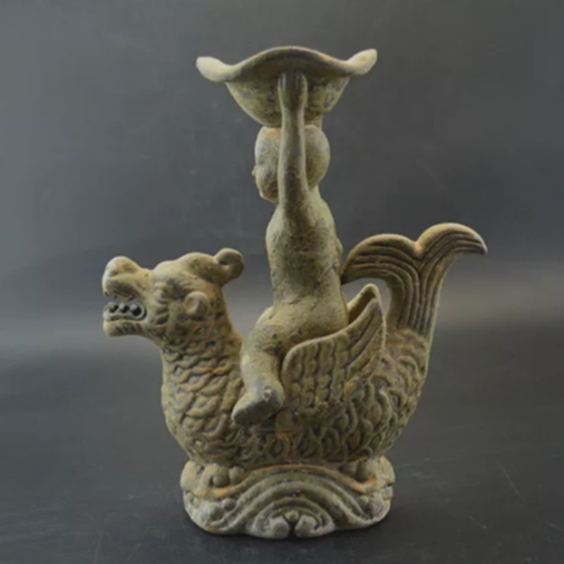 Vintage Yue Kiln Qilin Oil Lam - Collectible Vintage Lamps ulasan dan harga