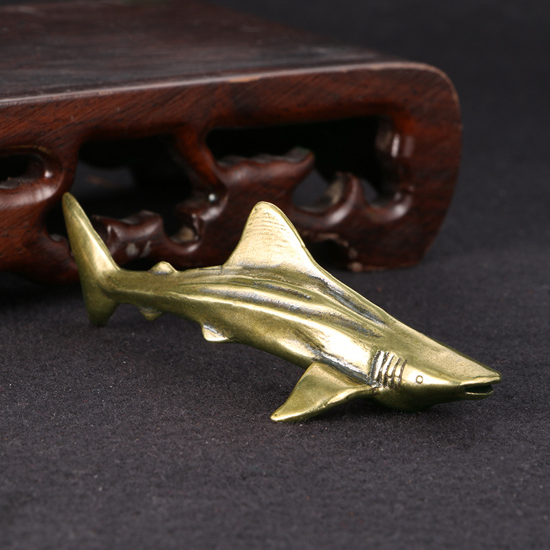 Vintage Brass Shark Figurine,  - Vintage Collectible Christmas Ornaments ulasan dan harga